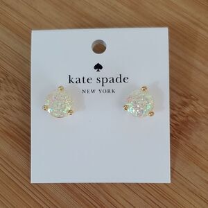 Kate Spade Rise and Shine Opal Glitter Stud Earrings NWT